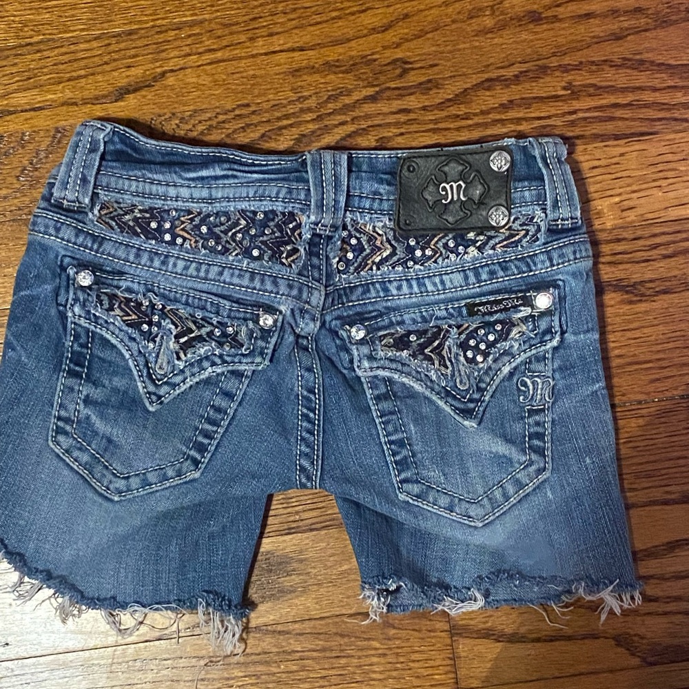 Miss Me Blue Denim Shorts